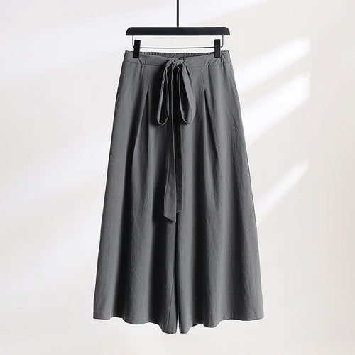Damen Palazzo-Culotte mit elastischem Bund und Bindegürtel Echoarchiv