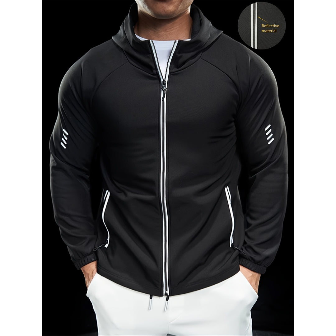 Herren Sportliche Übergangsjacke mit Reißverschlusstaschen Echo Archiv