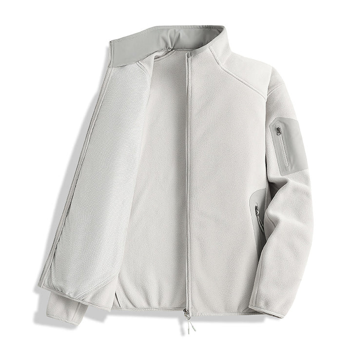 Herren Fleecejacke mit Stehkragen und Softshell-Einsätzen Echo Archiv