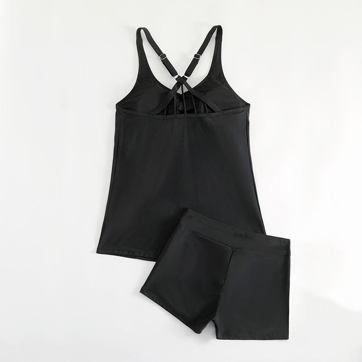 Damen Sportliches Tankini-Set mit verstellbaren Trägern und figurformendem Schnitt Echo Archiv