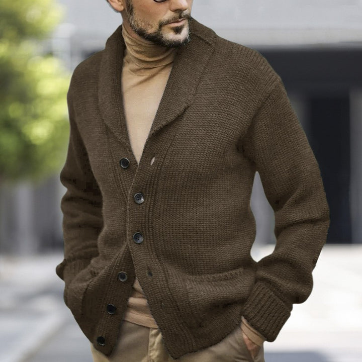 Herren kuscheliger Strickcardigan Echoarchiv