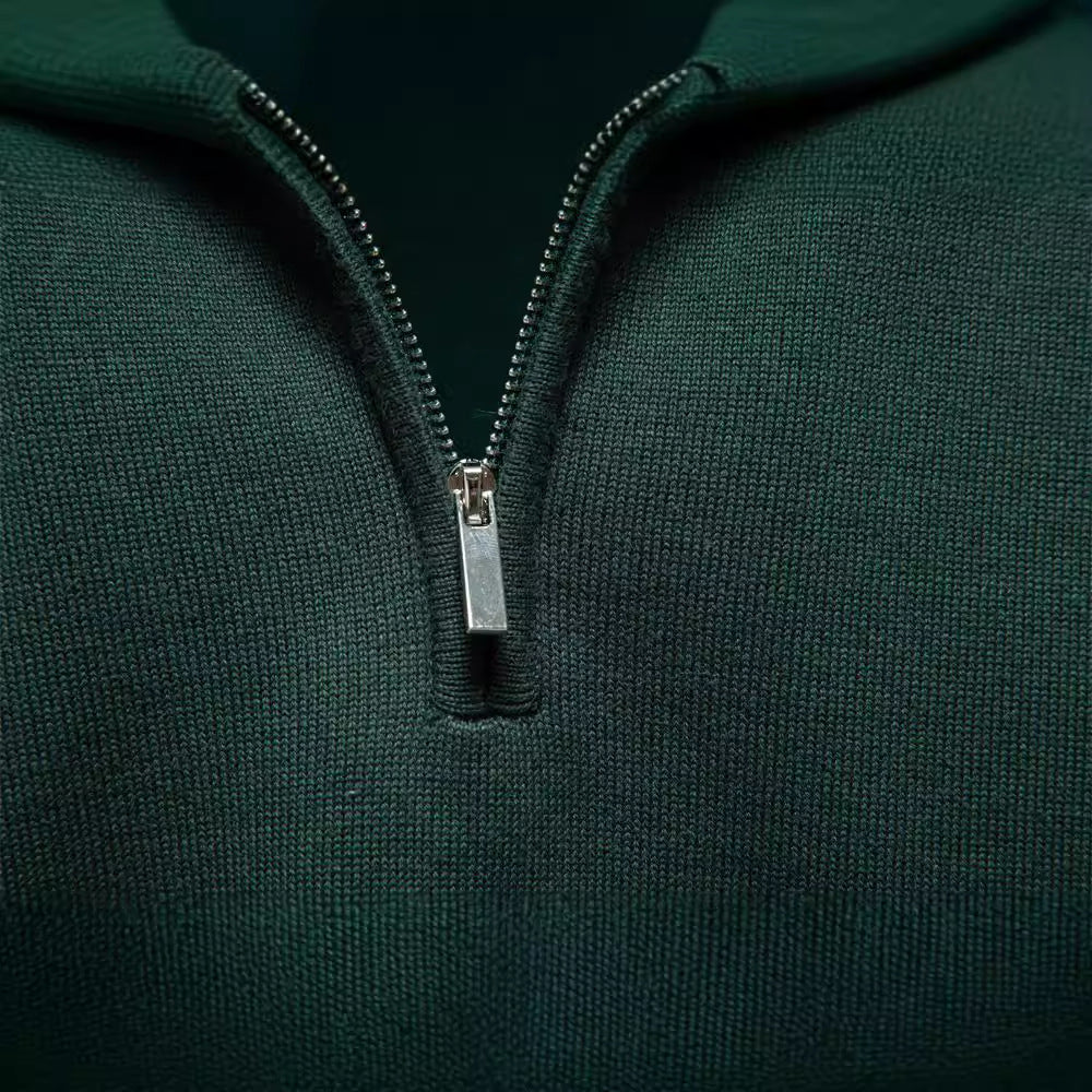 Herren Pullover mit kurzem Reißverschluss und modischem Stehkragen Echoarchiv