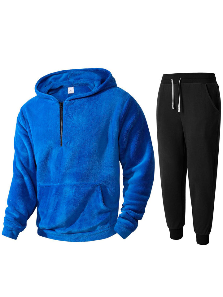 Herren kuscheliges Fleece-Hoodie und Jogginghose Set Echoarchiv