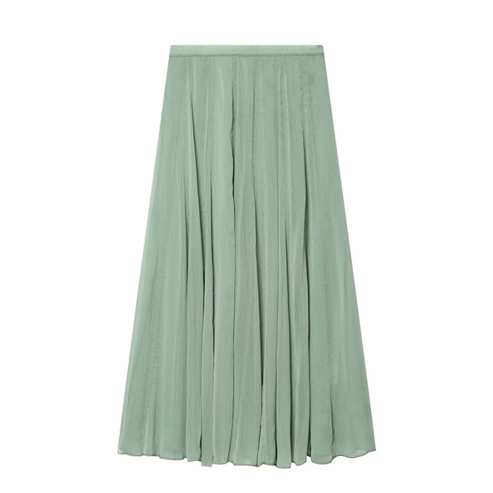 Damen Maxirock aus plissiertem Chiffon mit hohem Bund und fließender A-Linie Echo Archiv