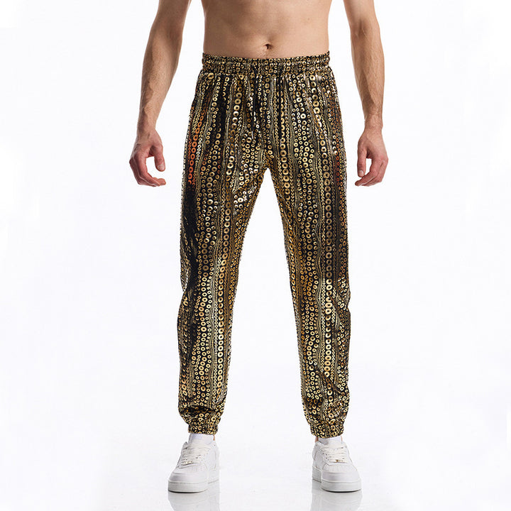 Herren Glamouröse Pailletten-Jogginghose Echoarchiv