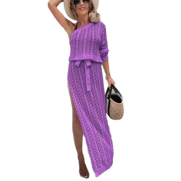 Damen Sommerliches Maxi-Kleid mit asymmetrischem Schnitt und lässigem Bindegürtel Echo Archiv
