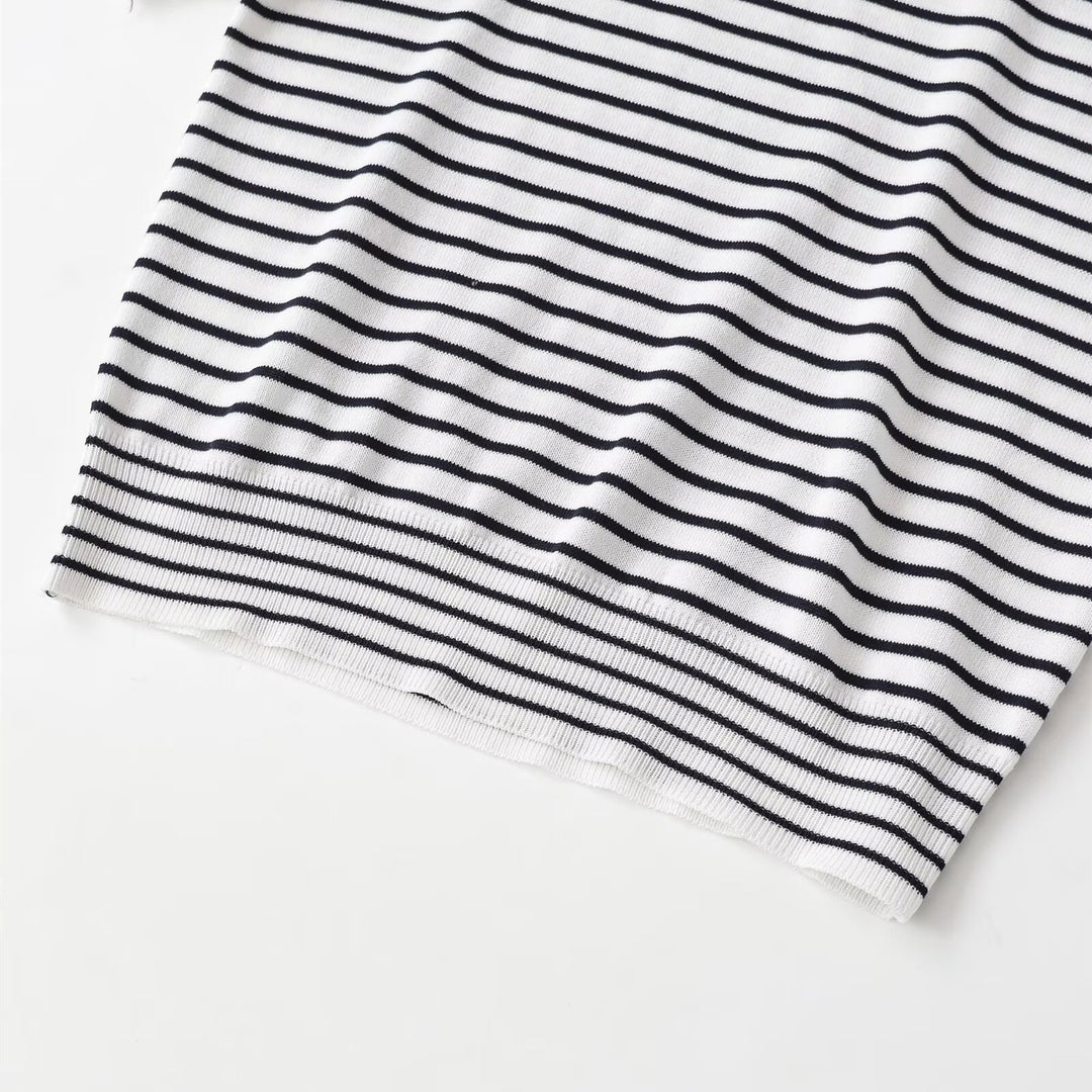 Damen gestreiftes T-Shirt mit kurzen Ärmeln Echo Archiv