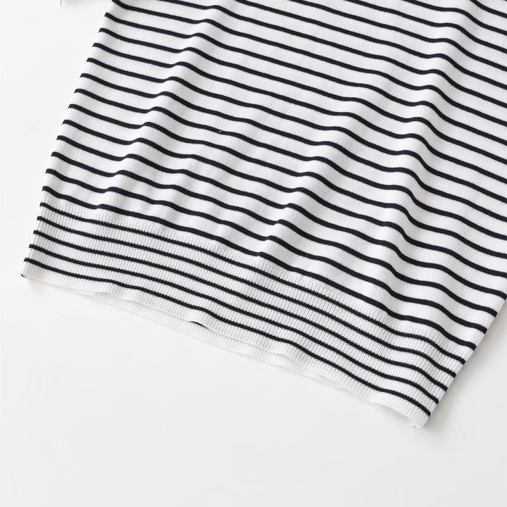 Damen gestreiftes T-Shirt mit kurzen Ärmeln Echo Archiv