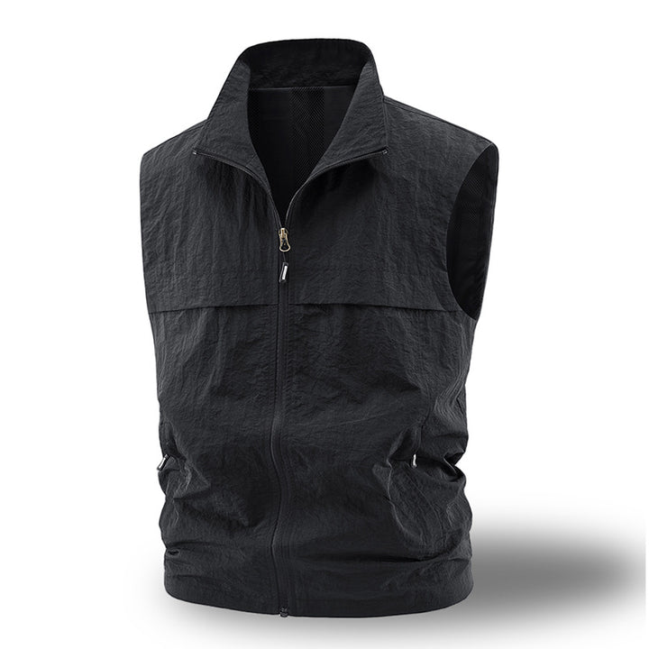 Herren Leichte atmungsaktive Outdoor-Weste mit Mesh-Futter, durchgehendem Reißverschluss & Reißverschlusstaschen Echoarchiv