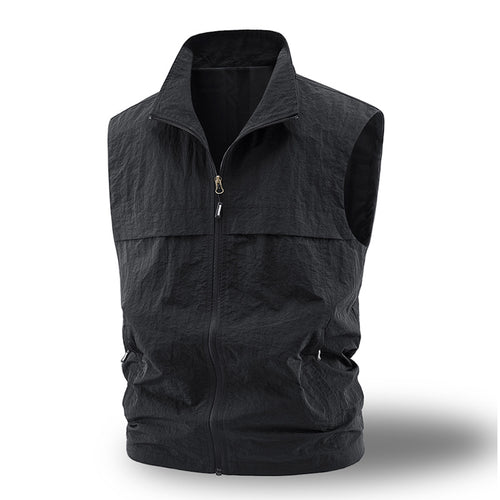Herren Leichte atmungsaktive Outdoor-Weste mit Mesh-Futter, durchgehendem Reißverschluss & Reißverschlusstaschen Echoarchiv