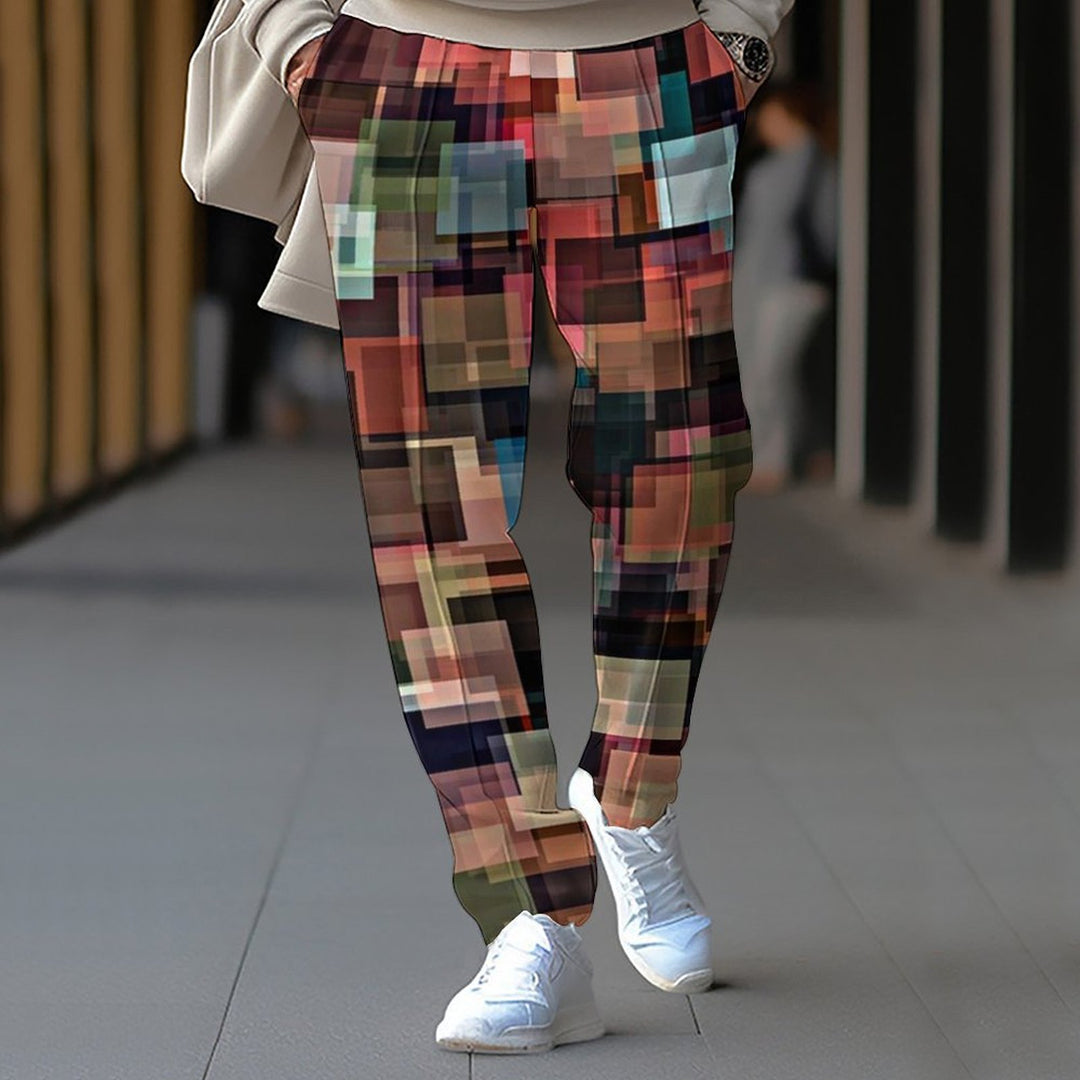 Herren modische Cargo-Hose mit einzigartigem geometrischem Muster Echoarchiv