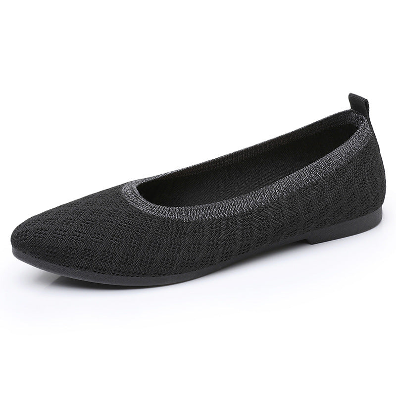 Damen nan gestrickter Ballerina-Slip-On mit atmungsaktiver 3D-Struktur und gepolstertem Memory-Fußbett Echo Archiv