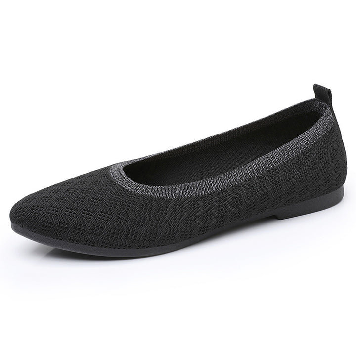 Damen nan gestrickter Ballerina-Slip-On mit atmungsaktiver 3D-Struktur und gepolstertem Memory-Fußbett Echo Archiv
