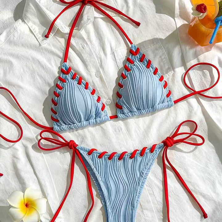 Damen Triangel-Bikini mit Wellenmuster Echo Archiv