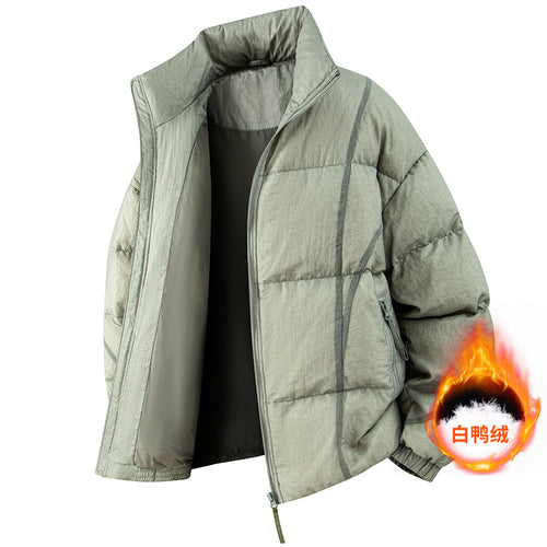 Herren Wattierte Oversize-Steppjacke mit hohem Stehkragen und elastischen Bündchen Echo Archiv