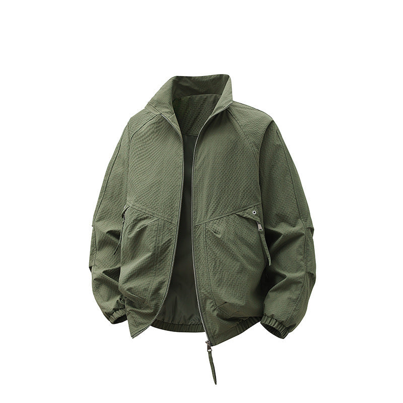 Herren Leichtgewichtige Windjacke mit hohem Kragen Echo Archiv