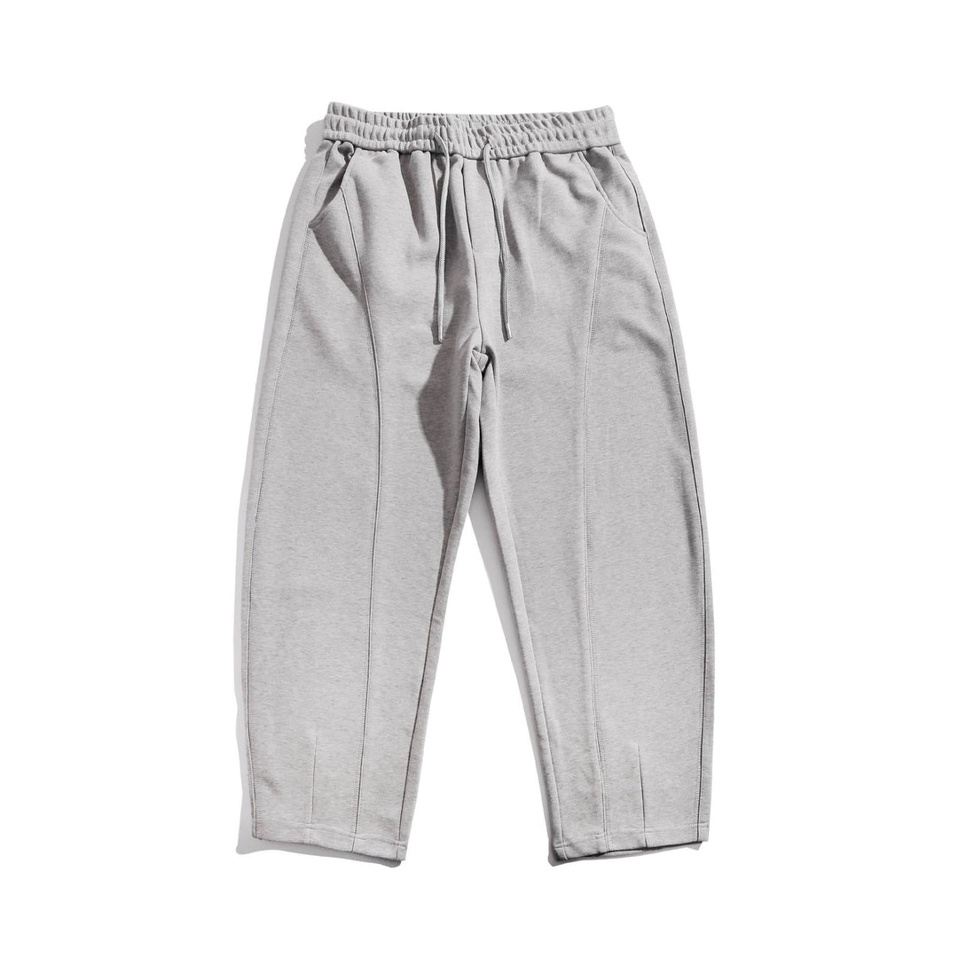 Damen Cropped-Joggerhose mit Ziernähten, hohem Elastikbund und Eingrifftaschen Echoarchiv