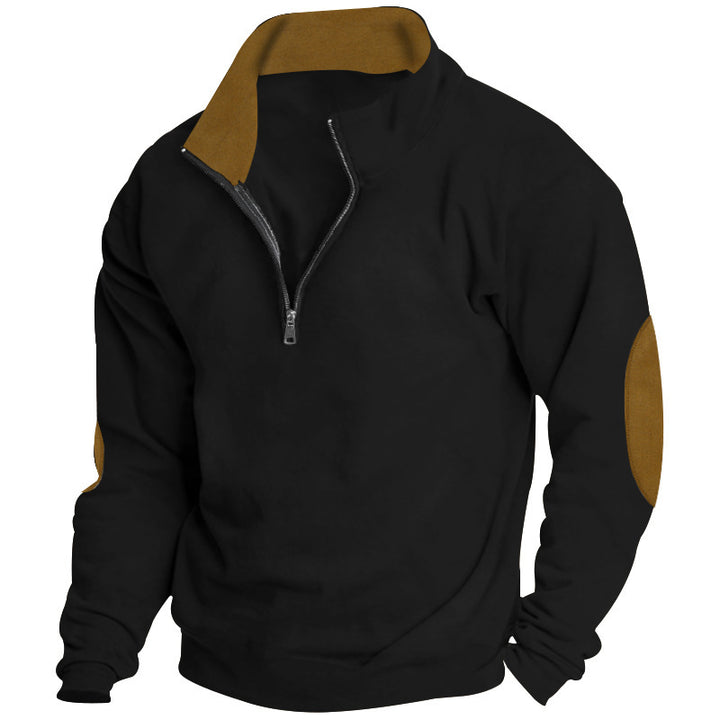 Herren sportlicher Pullover mit hoher Halsöffnung und Reißverschluss Echoarchiv