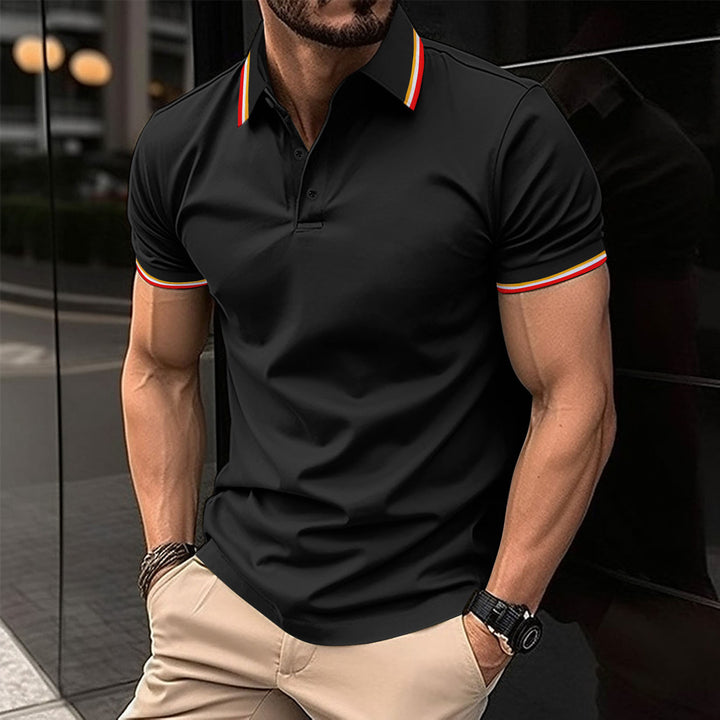 Herren Poloshirt mit hochwertigem Piqué-Stoff und modischem Kragen Echoarchiv