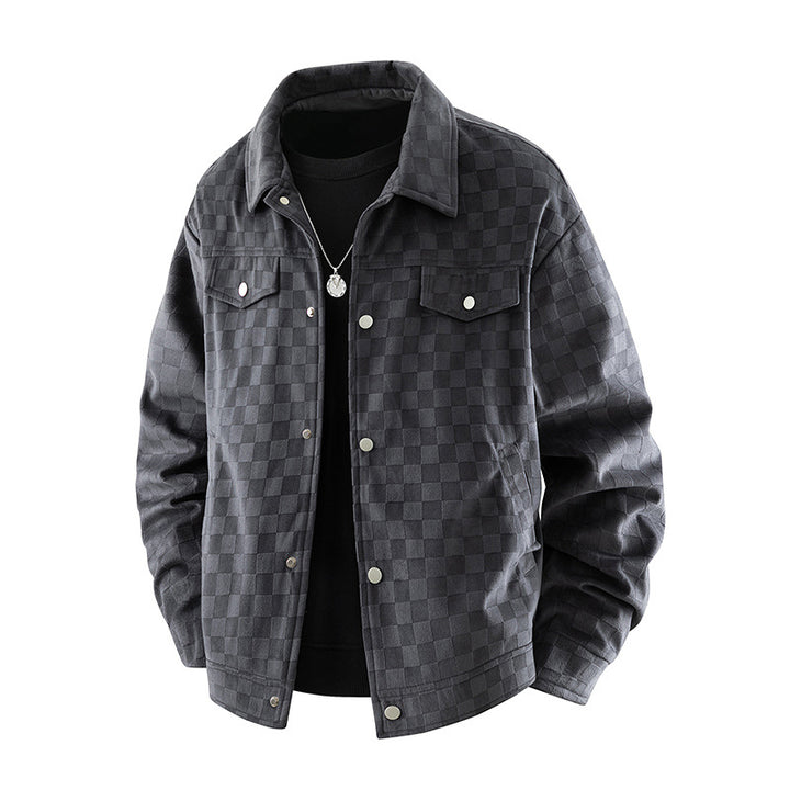 Herren Modische Jacke mit Karo-Design