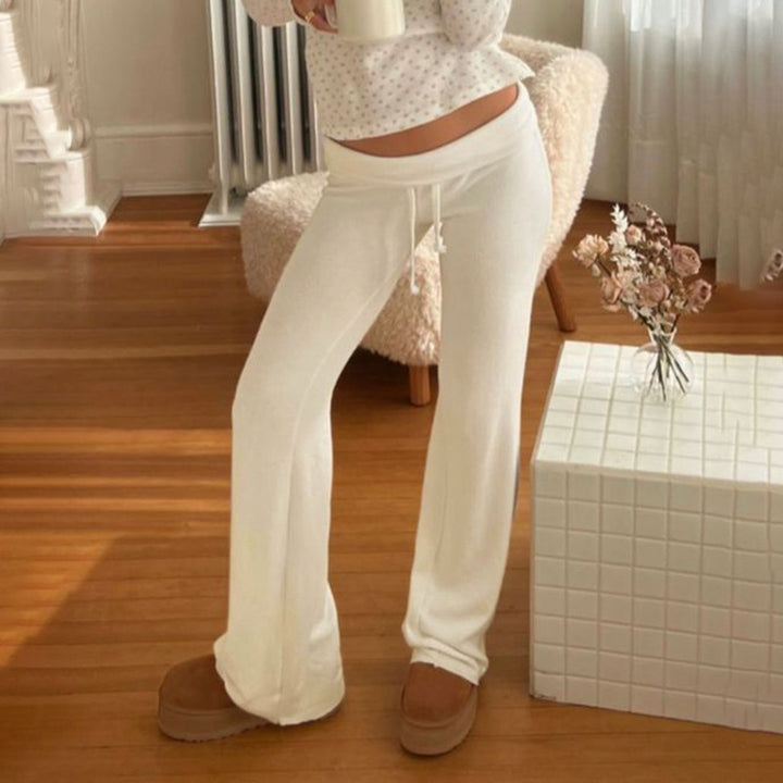Damen nan leichte Jersey Loungehose mit Tunnelzug und weitem Bein Echo Archiv