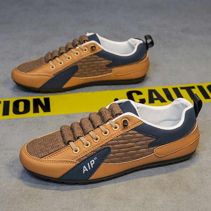 Herren Gewebter Low-Top Sneaker mit leichter Profilsohle und Panel-Details Echoarhiv