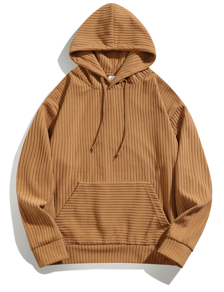 Herren Kapuzenpullover mit strukturiertem Rippstoff Echoarchiv