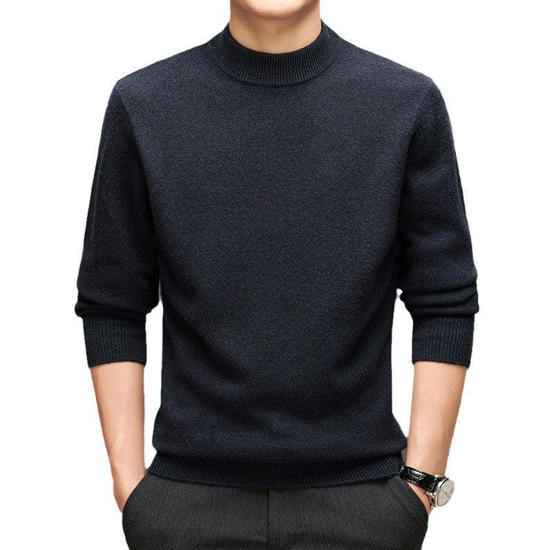 Herren Strickpullover mit rundem Kragen und strukturiertem Design Echoarchiv