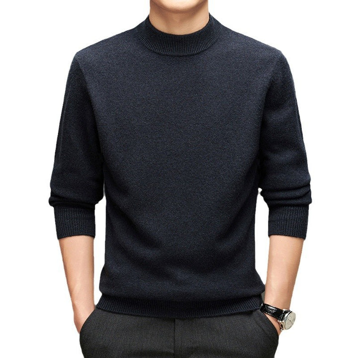 Herren Strickpullover mit rundem Kragen und strukturiertem Design Echoarchiv
