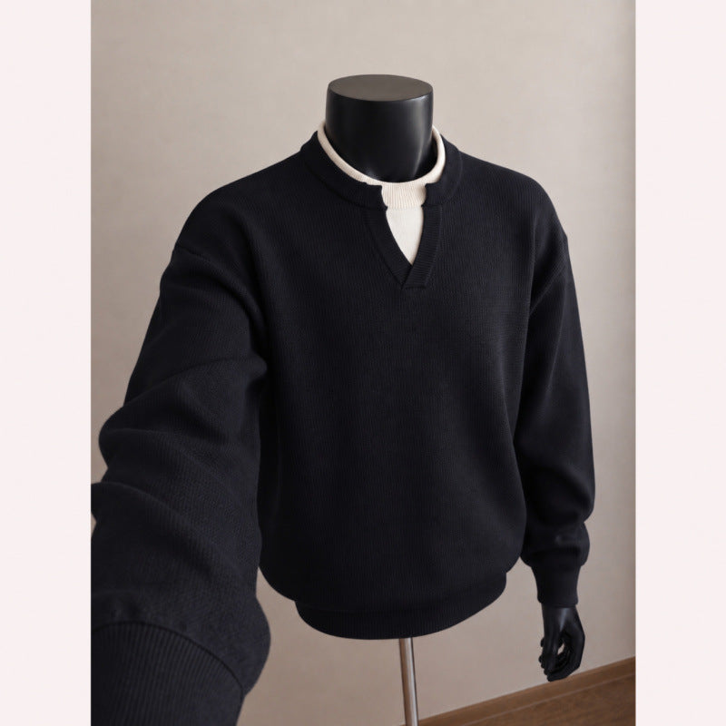 Herren Hochwertiger Strickpullover Echo Archiv