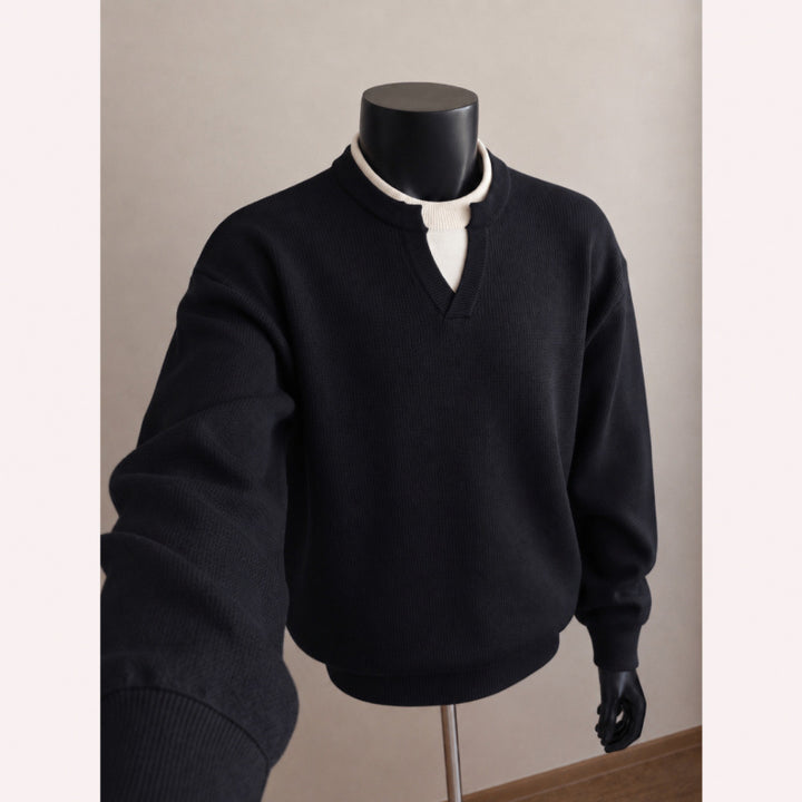 Herren Hochwertiger Strickpullover Echo Archiv