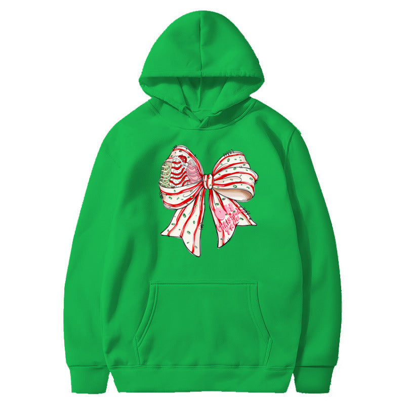 Damen Kapuzenpullover mit festlichem Schleifenmotiv Echoarchiv