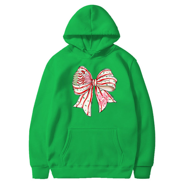 Damen Kapuzenpullover mit festlichem Schleifenmotiv Echoarchiv