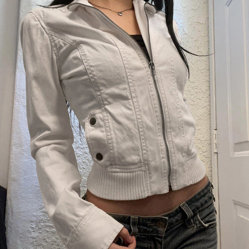 Damen Kurzjacke im Blouson‑Stil mit Stehkragen und Reißverschluss Echo Archiv