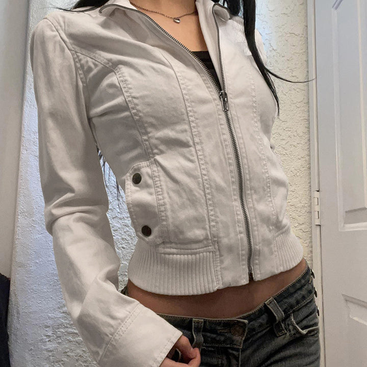 Damen Kurzjacke im Blouson‑Stil mit Stehkragen und Reißverschluss Echo Archiv