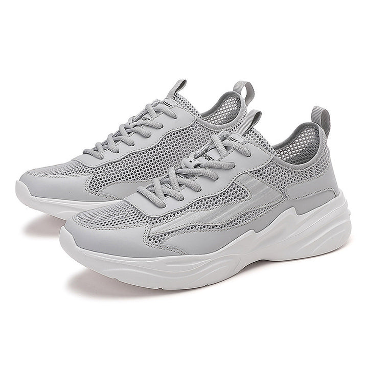 Herren nan skulpturaler Freizeit-Sneaker mit geformter Dämpfungssohle und atmungsaktiver Netzgewebe-Lederkombination Echo Archiv