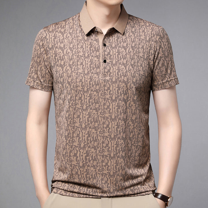 Herren Poloshirt mit strukturiertem Gewebe und modernem Kragen Echoarchiv