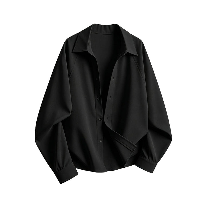 Damen Oversize-Blusenshirt aus fließendem Stretch mit Hemdkragen Echoarchiv