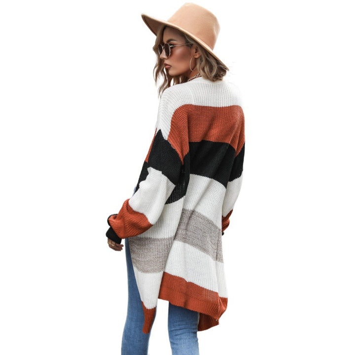 Damen Strickjacke mit blockfarbenen Streifen Echo Archiv