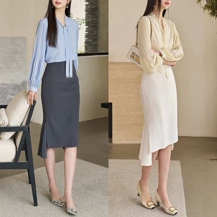 Damen Eleganter, schwingender Faltenrock Echoarchiv