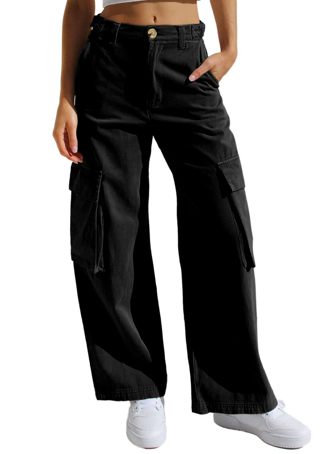 Damen Cargo-Hose mit praktischen Seitentaschen und lässigem Schnitt Echo Archiv