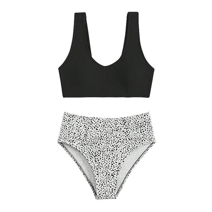Damen Hoch tailliertes Bikini-Oberteil mit strukturiertem Design Echo Archiv