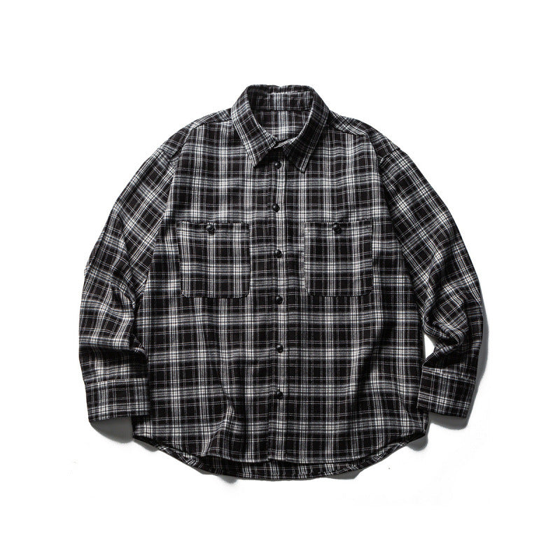 Herren Boxy-Karo-Workshirt aus weichem Flanell mit Doppelbrusttaschen Echo Archiv