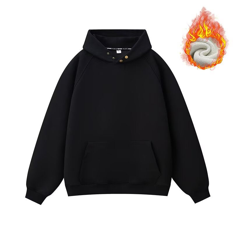 Unisex Gefütterter Oversized Kapuzenpullover mit Kängurutasche Echoarchiv
