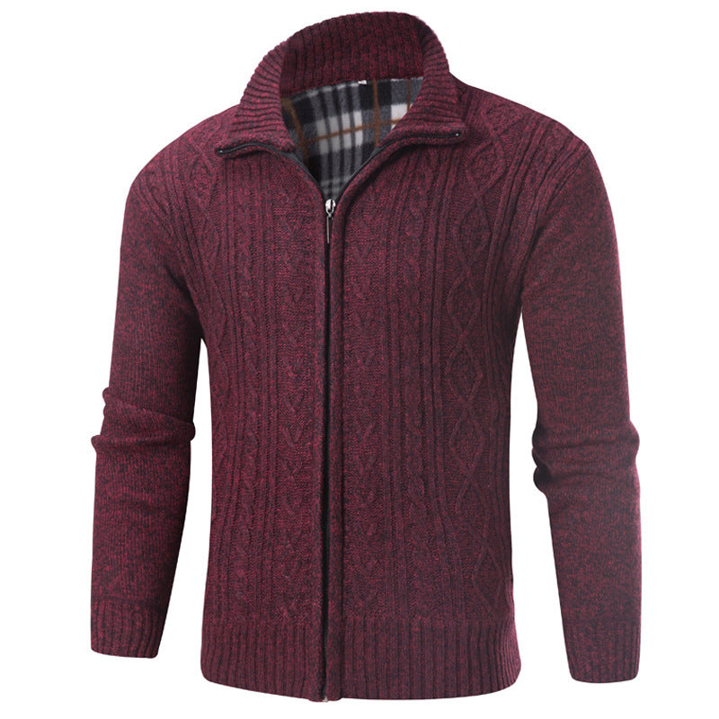 Herren modischer Strickpullover mit Stehkragen Echoarchiv