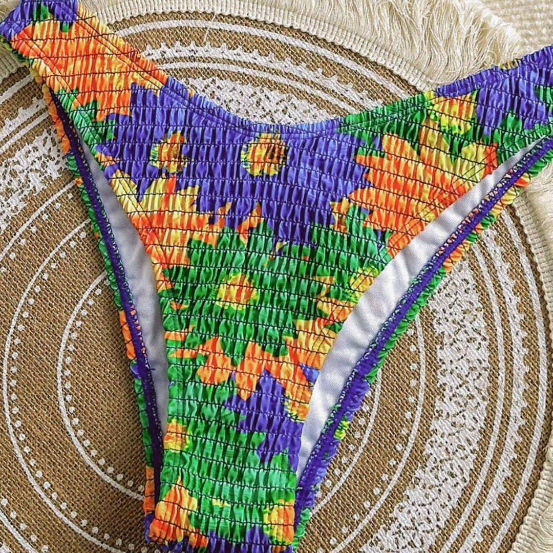 Damen Buntes Blumenmuster Bikini Set Echo Archiv