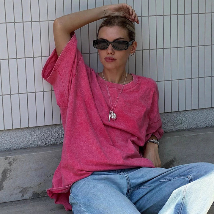 Damen Oversized T-Shirt aus hochwertiger Baumwolle Echo Archiv