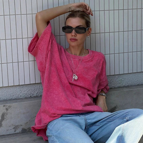 Damen Oversized T-Shirt aus hochwertiger Baumwolle Echo Archiv