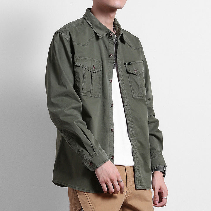 Herren Lockeres Utility-Hemd mit Pattentaschen und Workwear-Details Echo Archiv