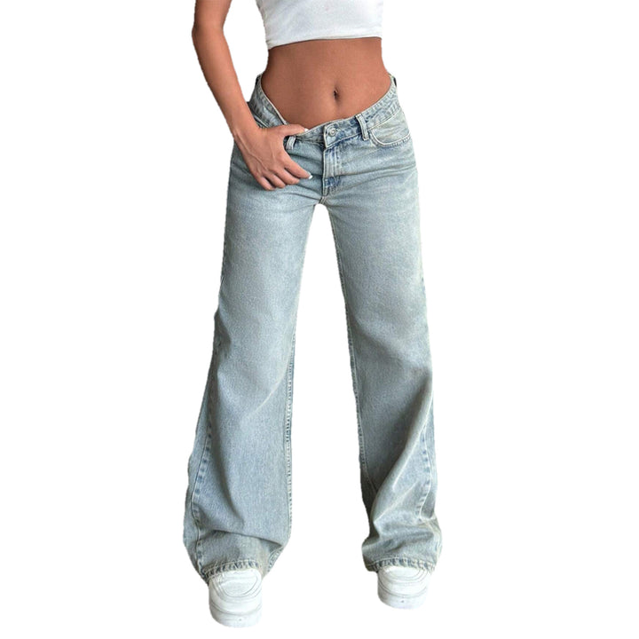 Damen Tief sitzende weite Schlagjeans aus Vintage-Denim Echo Archiv